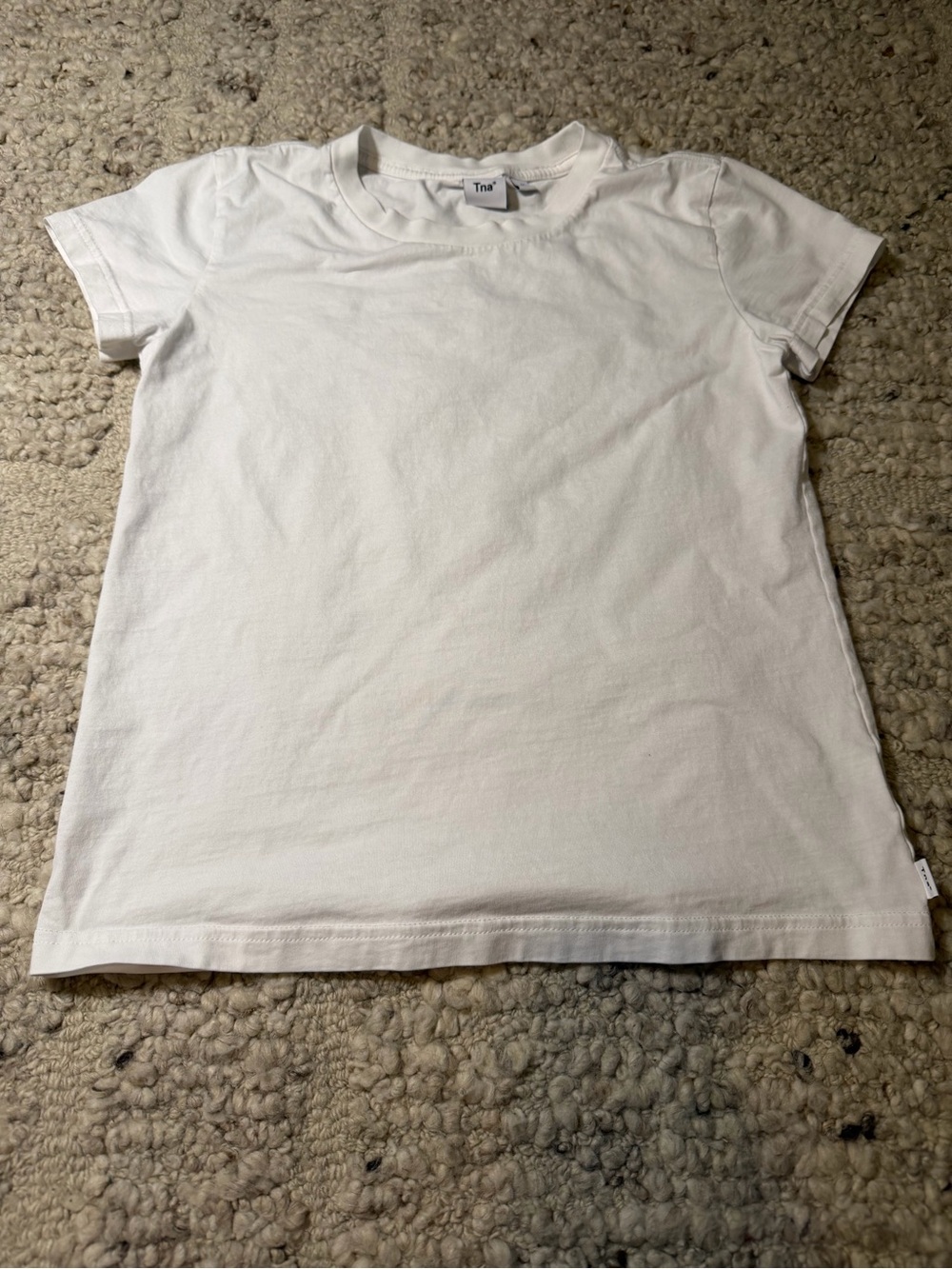 Aritzia Tna White Short Sleeve Tee